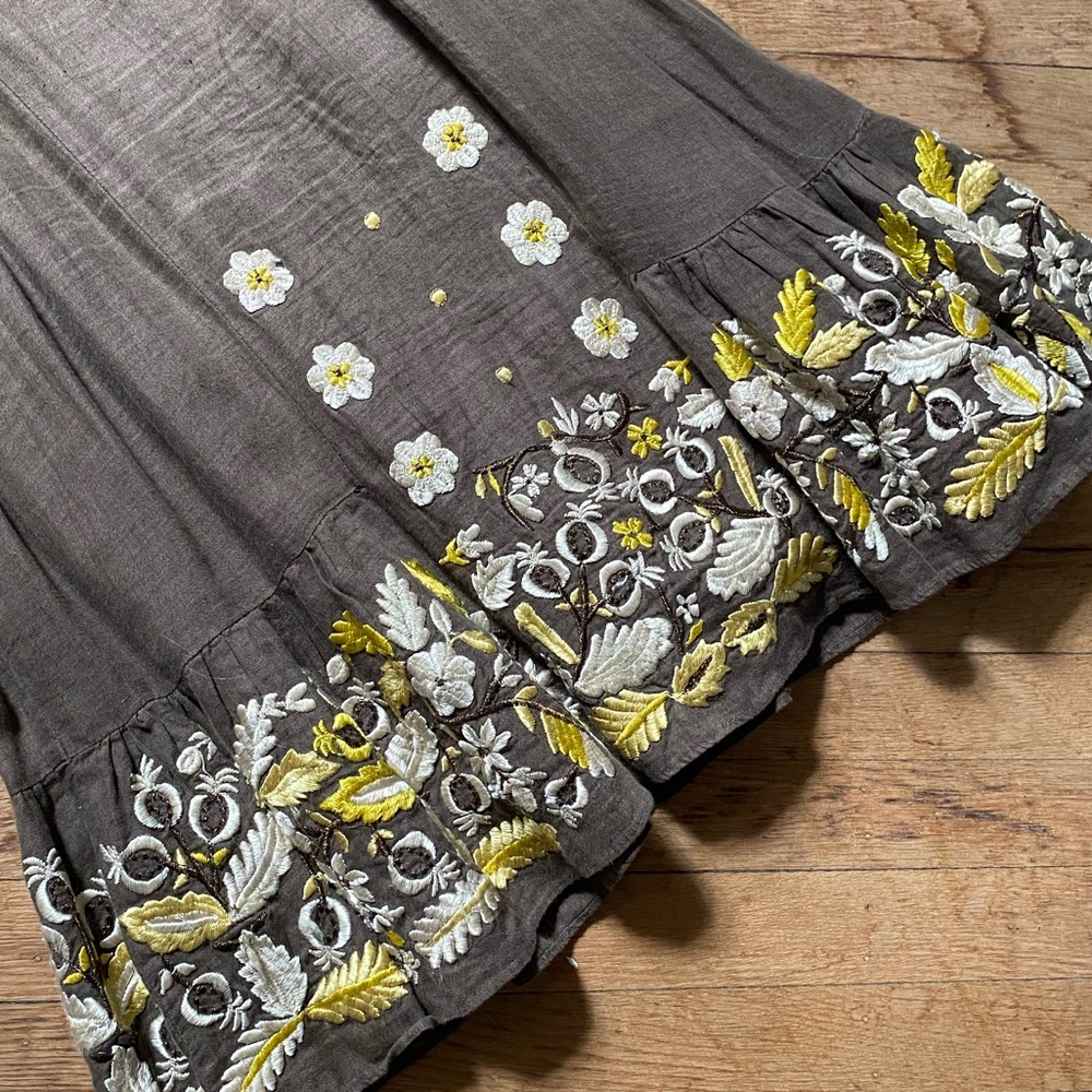 Anthropologie Dress Lithe Embroidered Floral Dress size 2 - Picture 10 of 12